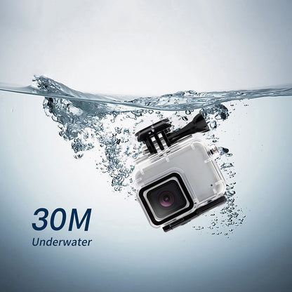 For GoPro Hero7 Silver / White Waterproof Case 30m Underwater Housing Protective Shell