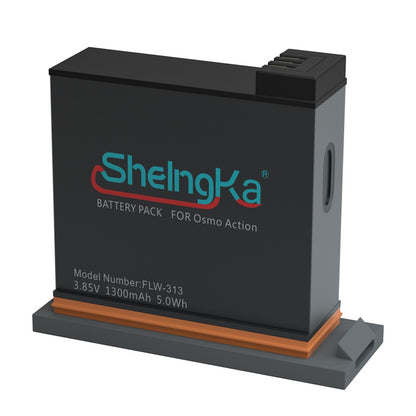 1300MA Li-po Battery with Storage Box Case for DJI OSMO Action Camera Accessories