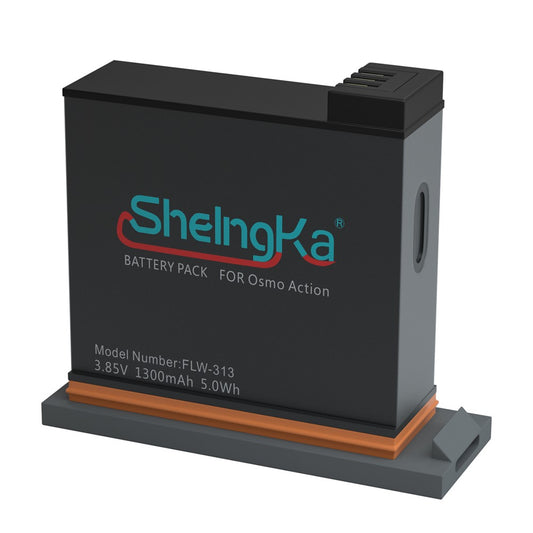 1300MA Li-po Battery with Storage Box Case for DJI OSMO Action Camera Accessories