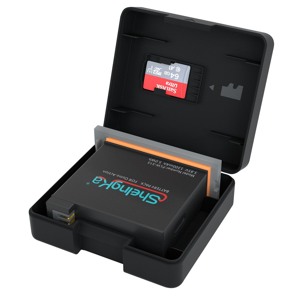 1300MA Li-po Battery with Storage Box Case for DJI OSMO Action Camera Accessories