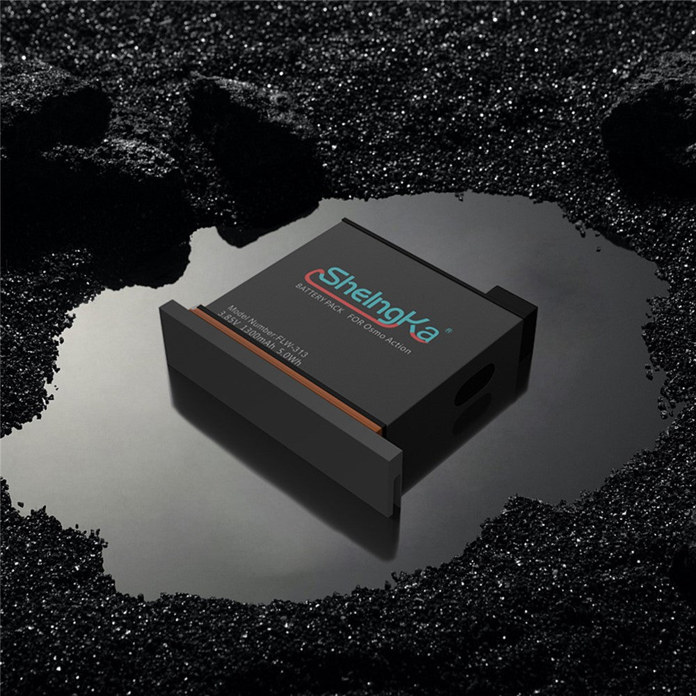1300MA Li-po Battery with Storage Box Case for DJI OSMO Action Camera Accessories