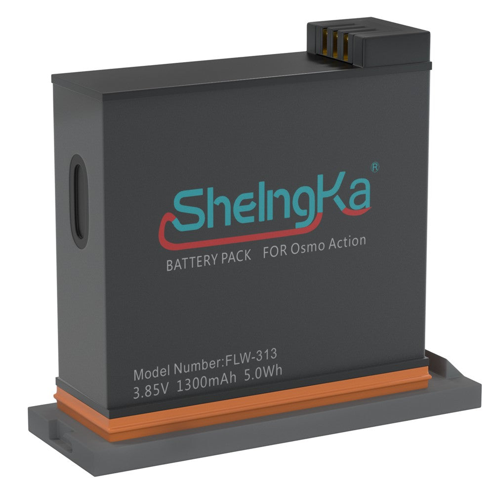1300MA Li-po Battery with Storage Box Case for DJI OSMO Action Camera Accessories