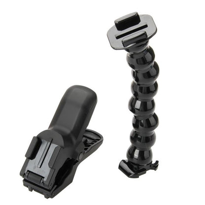 Jaws Clamp + 8-Section Gooseneck Arm Mount Set for GoPro Xiaoyi SJCAM