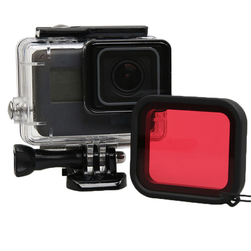 LINGLE AT651 58mm Red Filter Lens for GoPro Hero 5 Black Waterproof Housing