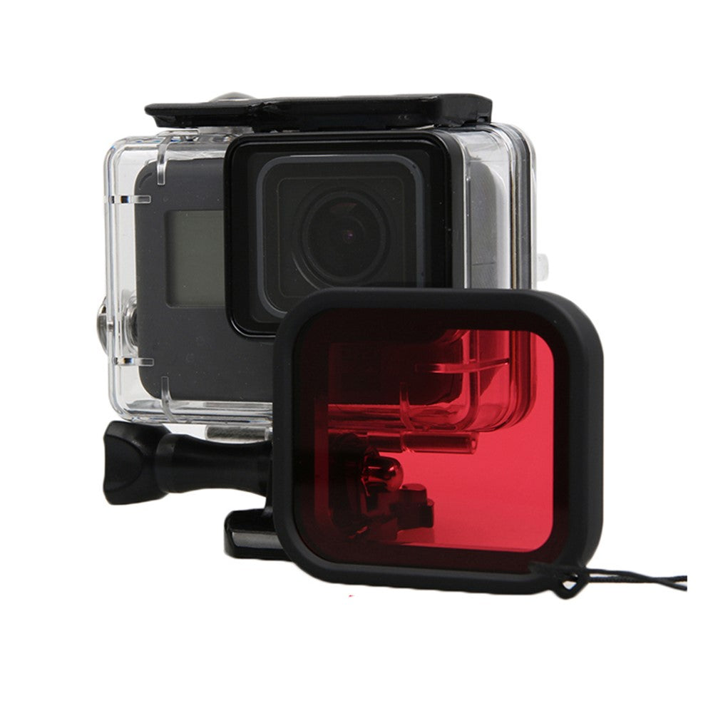 LINGLE AT651 58mm Red Filter Lens for GoPro Hero 5 Black Waterproof Housing