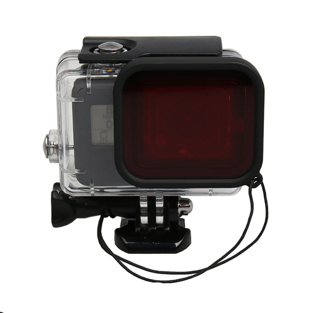 LINGLE AT651 58mm Red Filter Lens for GoPro Hero 5 Black Waterproof Housing