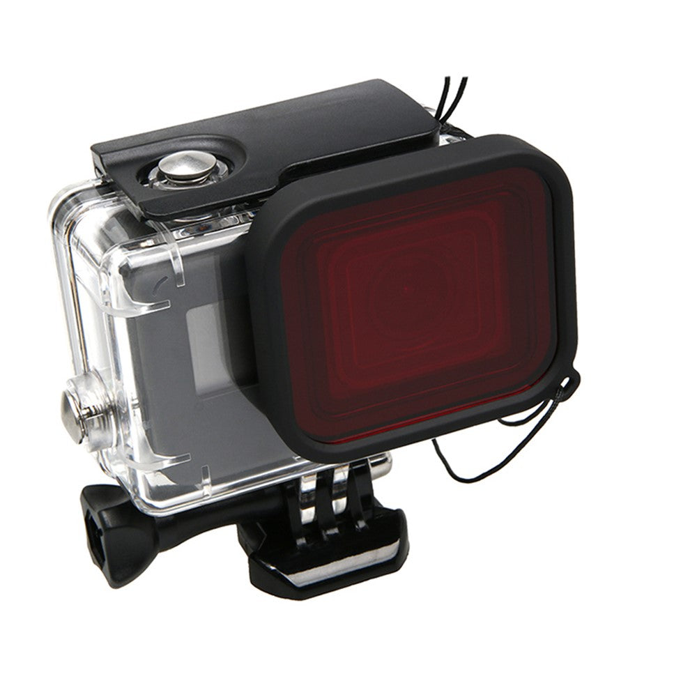 LINGLE AT651 58mm Red Filter Lens for GoPro Hero 5 Black Waterproof Housing