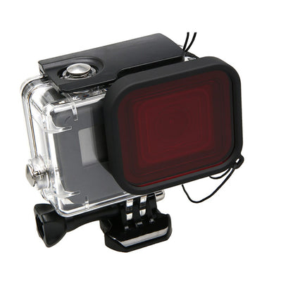 LINGLE AT651 58mm Red Filter Lens for GoPro Hero 5 Black Waterproof Housing