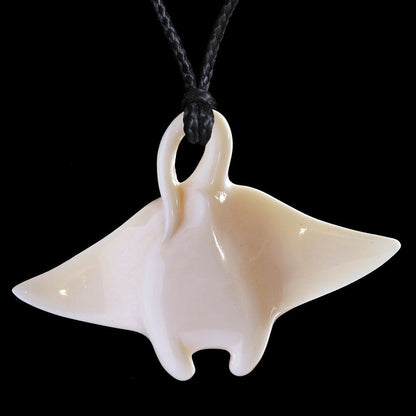 Manta Ray - Whai, hand crafted bone pendant