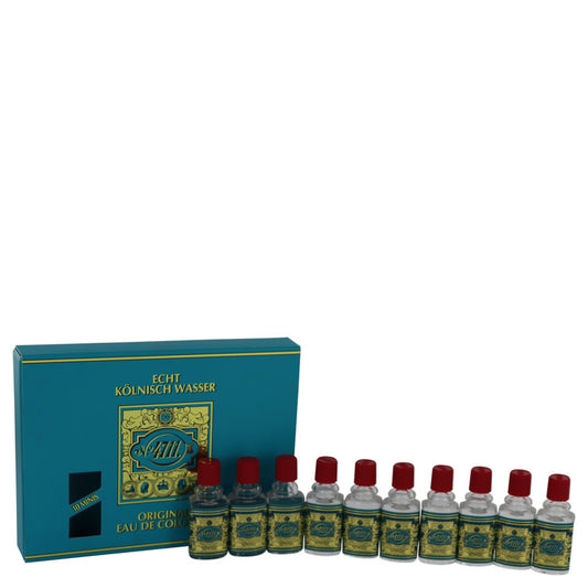 4711 Gift Set - Includes Ten (10) Travel size Eau De Cologne .10 oz  in a gift box by 4711 --