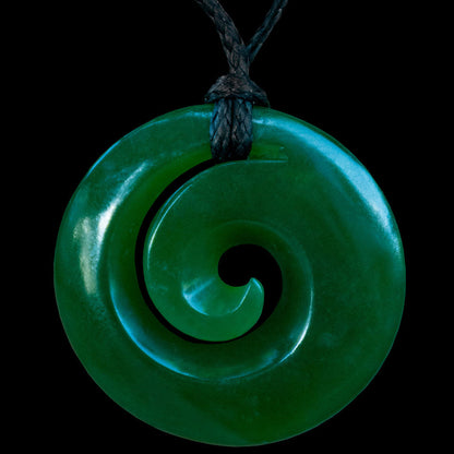 Jade Koru Medium = 35mm Long (1.4 Inches) Pendant
