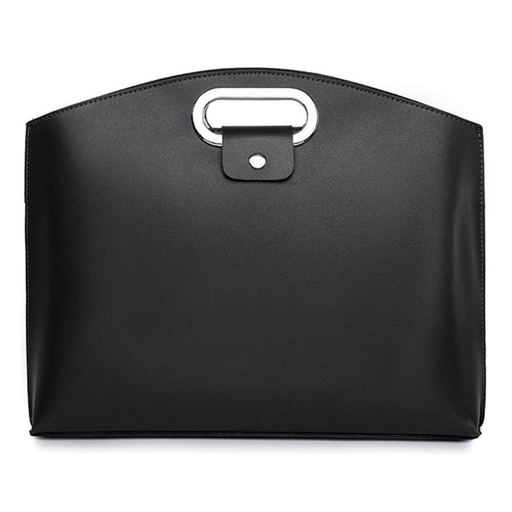 Business Style Waterproof Portable PU Leather Handbag for 13.3 / 14-inch Laptop Sleeve Bag