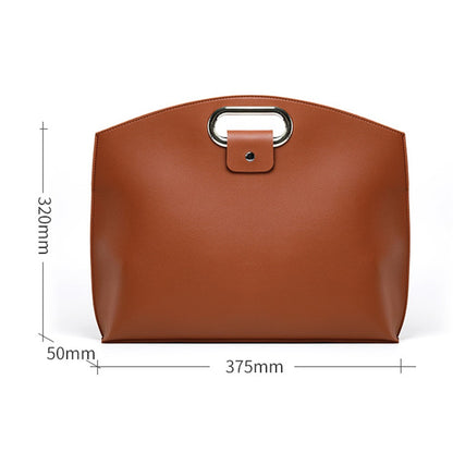 Business Style Waterproof Portable PU Leather Handbag for 13.3 / 14-inch Laptop Sleeve Bag