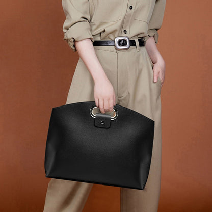 Business Style Waterproof Portable PU Leather Handbag for 13.3 / 14-inch Laptop Sleeve Bag