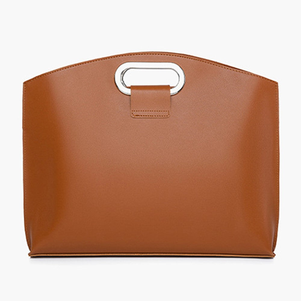 Business Style Waterproof Portable PU Leather Handbag for 13.3 / 14-inch Laptop Sleeve Bag