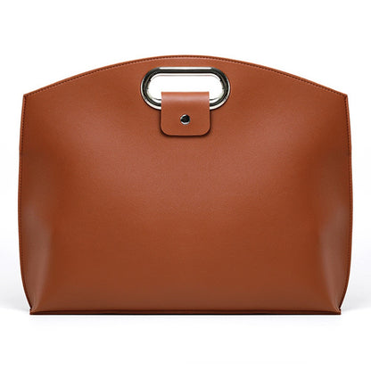 Business Style Waterproof Portable PU Leather Handbag for 13.3 / 14-inch Laptop Sleeve Bag