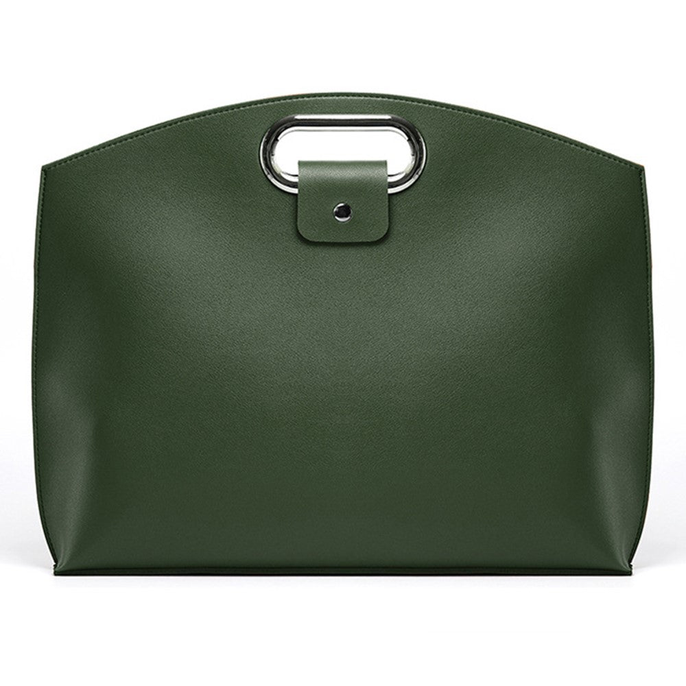 Business Style Waterproof Portable PU Leather Handbag for 13.3 / 14-inch Laptop Sleeve Bag