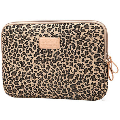 LISEN 39 x 27.5 x 1.5cm Carrying Case for 15.6-Inch Laptops Storage Bag with Stylish Retro Leopard Pattern