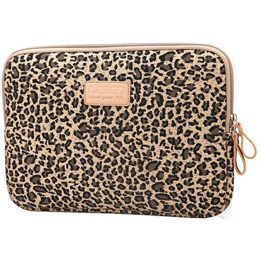 LISEN 39 x 27.5 x 1.5cm Carrying Case for 15.6-Inch Laptops Storage Bag with Stylish Retro Leopard Pattern