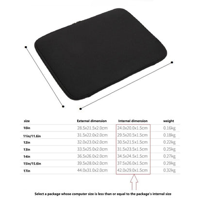 A03 17 inch Laptop Sleeve Bag Neoprene Notebook Carrying Bag without Elastic Bands Tablet Briefcase