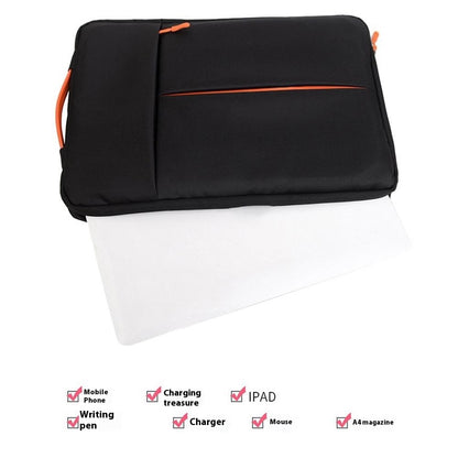 For 11-12 Inch Laptop Bag Vertical Water Resistant Nylon Protective Case With Zipper Pocket 31 x 21 x 3CM