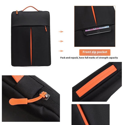 For 11-12 Inch Laptop Bag Vertical Water Resistant Nylon Protective Case With Zipper Pocket 31 x 21 x 3CM