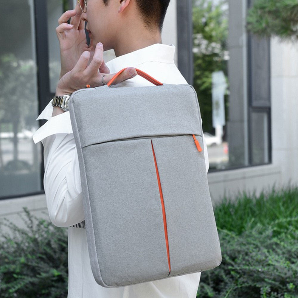 For 13-14 Inch Laptop Bag Vertical Water Resistant Nylon Protective Case With Zipper Pocket 34 x 24 x 3CM