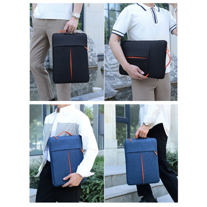 For 13-14 Inch Laptop Bag Vertical Water Resistant Nylon Protective Case With Zipper Pocket 34 x 24 x 3CM