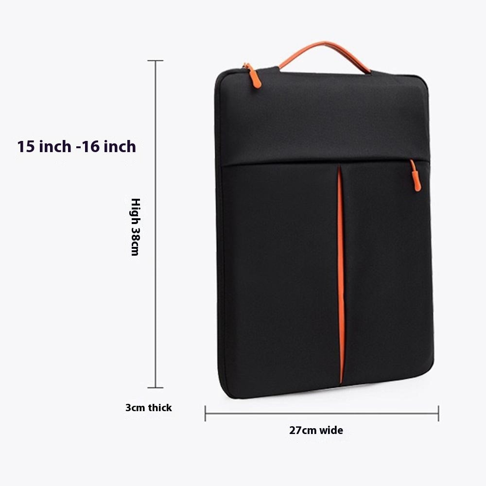 For 15-16 Inch Laptop Bag Vertical Water Resistant Nylon Protective Case With Zipper Pocket 38 x 27 x 3CM