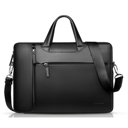 QIALINO For 13 Inch Universal Laptop Bag Genuine Cow Leather Notebook Carrying Case