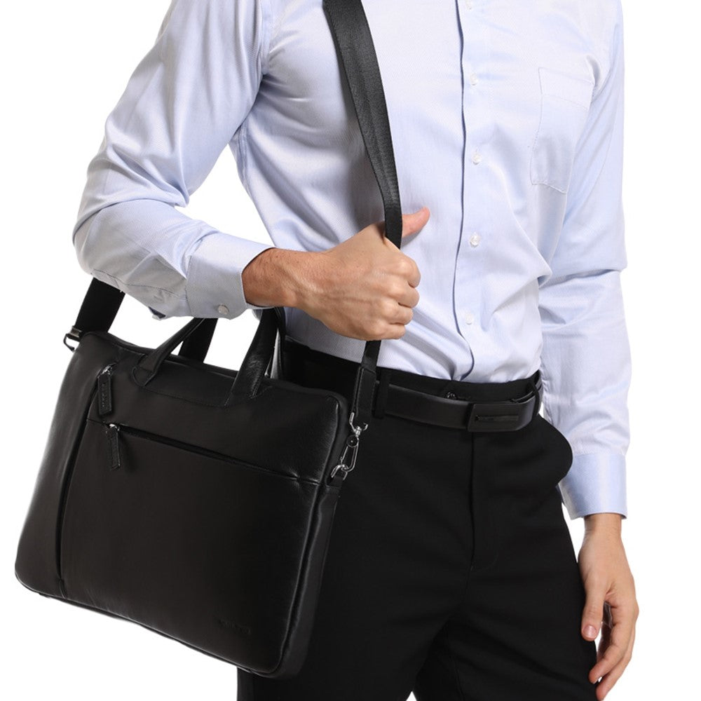 QIALINO For 13 Inch Universal Laptop Bag Genuine Cow Leather Notebook Carrying Case