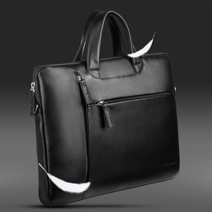 QIALINO For 13 Inch Universal Laptop Bag Genuine Cow Leather Notebook Carrying Case