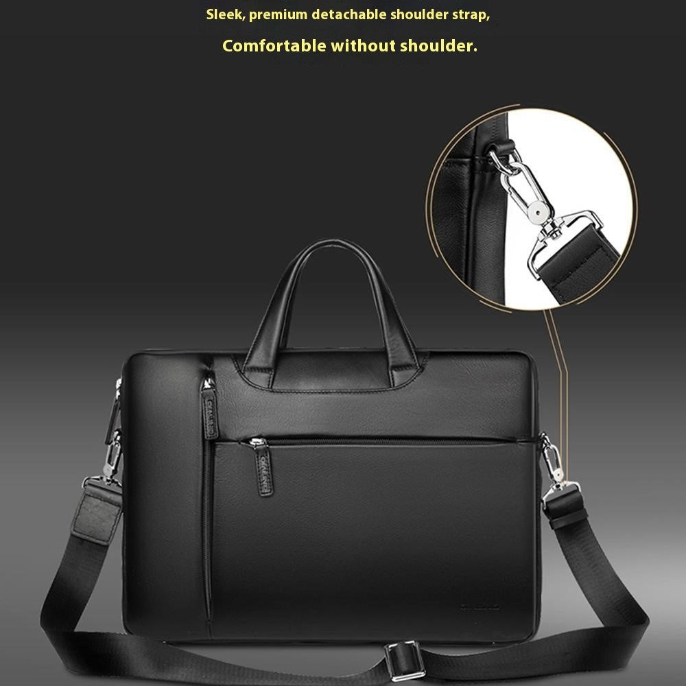 QIALINO For 13 Inch Universal Laptop Bag Genuine Cow Leather Notebook Carrying Case