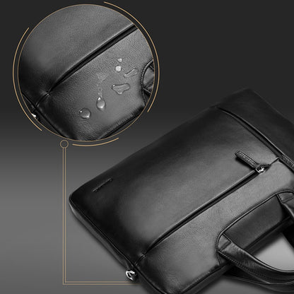 QIALINO For 13 Inch Universal Laptop Bag Genuine Cow Leather Notebook Carrying Case