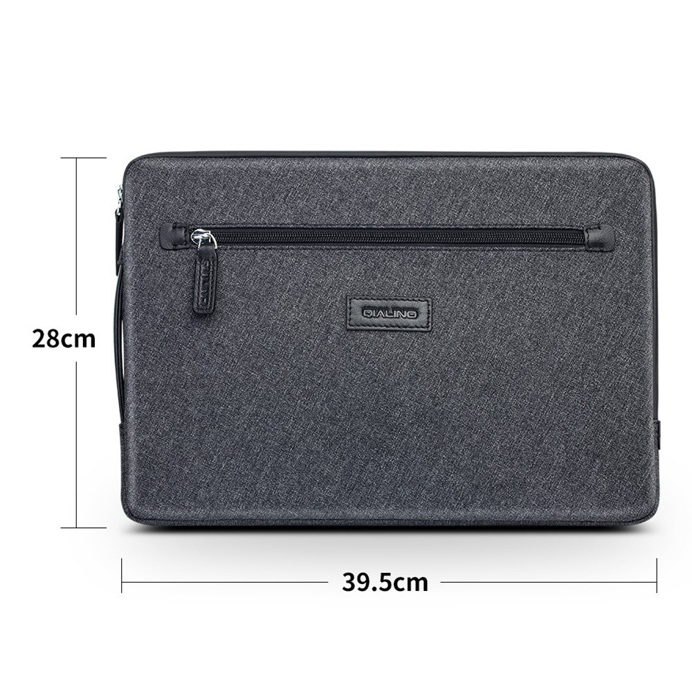 QIALINO For 15 Inch Laptop Sleeve Bag Waterproof Shockproof Carrying Case with Handle Strap