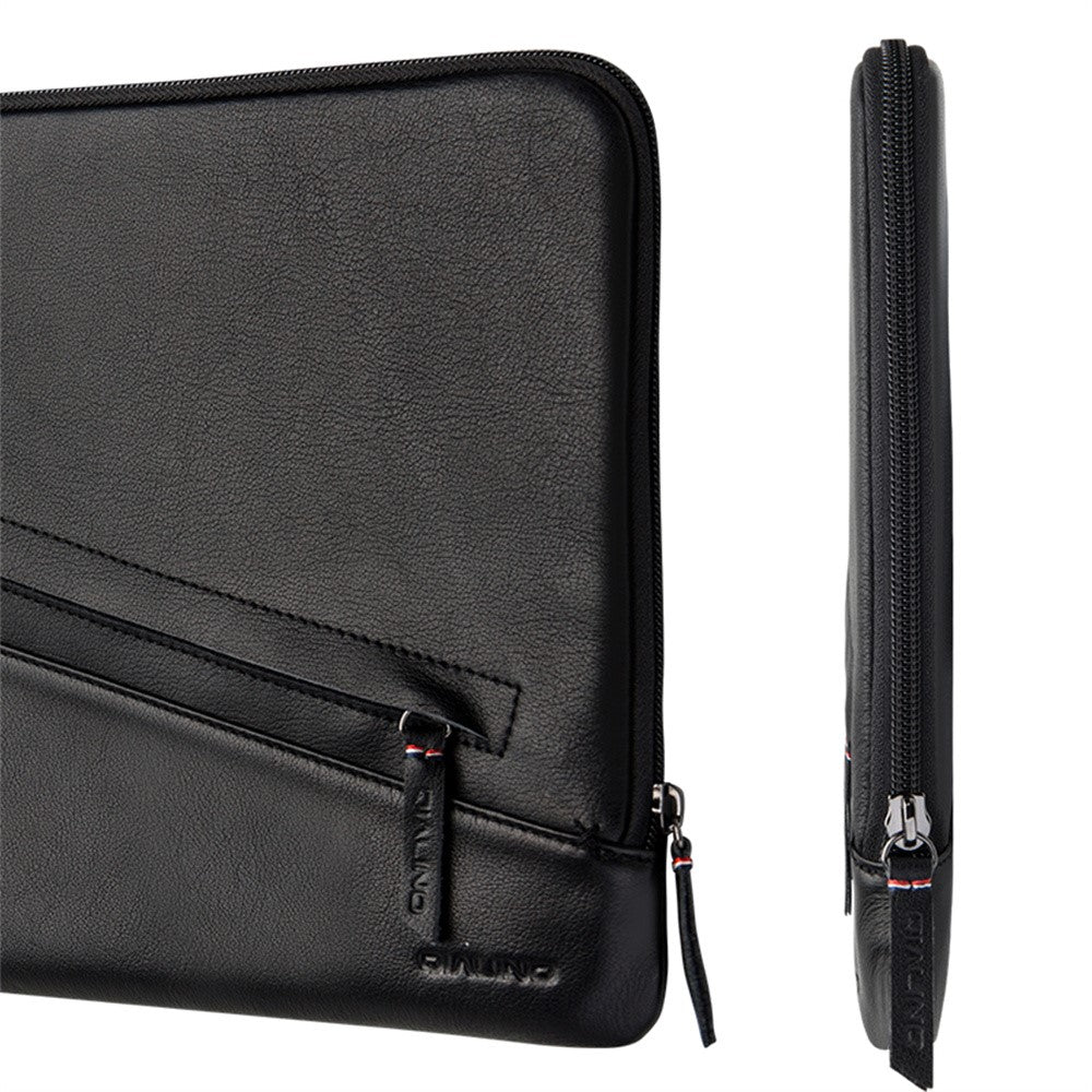 QIALINO Shockproof Case for 13 Inch Laptop Sleeve Bag Ultra Thin Wear Resistant Genuine Cow Leather Pouch
