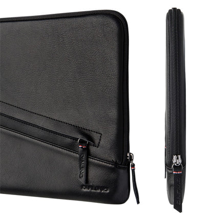 QIALINO Shockproof Case for 13 Inch Laptop Sleeve Bag Ultra Thin Wear Resistant Genuine Cow Leather Pouch
