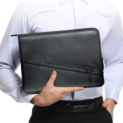 QIALINO Shockproof Case for 13 Inch Laptop Sleeve Bag Ultra Thin Wear Resistant Genuine Cow Leather Pouch