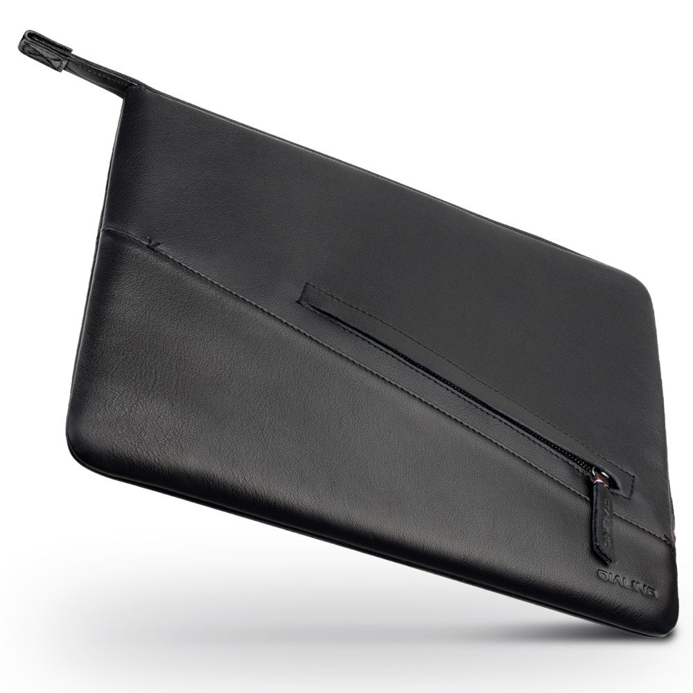 QIALINO Shockproof Case for 13 Inch Laptop Sleeve Bag Ultra Thin Wear Resistant Genuine Cow Leather Pouch