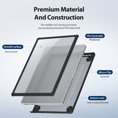 DUX DUCIS For MacBook Pro 16 inch (2026) A3429 A3428 / (2025) A3186 A3403 / (2024) A2991 / (2023) A2780 / (2021) A2485 Laptop Case  LCGM Series Anti-Scratch TPU+PC Notebook Cover