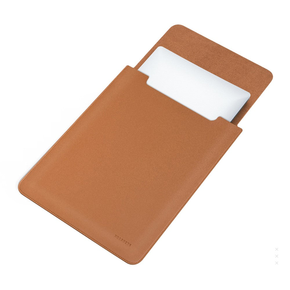 HUASHENG For 12 Inch Laptop Sleeve Ultra Thin PU Leather Portable Non Magnetic Vertical Notebook Bag
