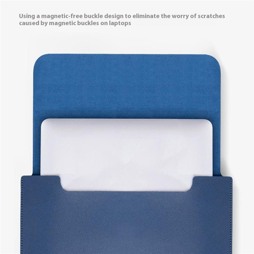 HUASHENG For 12 Inch Laptop Sleeve Ultra Thin PU Leather Portable Non Magnetic Vertical Notebook Bag