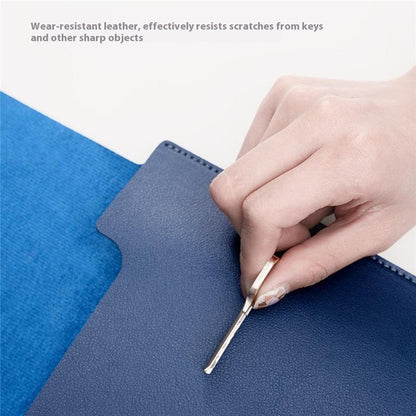 HUASHENG For 12 Inch Laptop Sleeve Ultra Thin PU Leather Portable Non Magnetic Vertical Notebook Bag