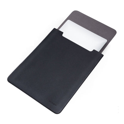 HUASHENG For 12 Inch Laptop Sleeve Ultra Thin PU Leather Portable Non Magnetic Vertical Notebook Bag
