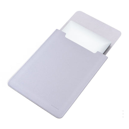 HUASHENG For 12 Inch Laptop Sleeve Ultra Thin PU Leather Portable Non Magnetic Vertical Notebook Bag
