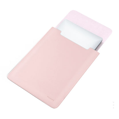 HUASHENG For 12 Inch Laptop Sleeve Ultra Thin PU Leather Portable Non Magnetic Vertical Notebook Bag