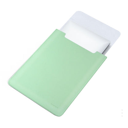 HUASHENG For 12 Inch Laptop Sleeve Ultra Thin PU Leather Portable Non Magnetic Vertical Notebook Bag