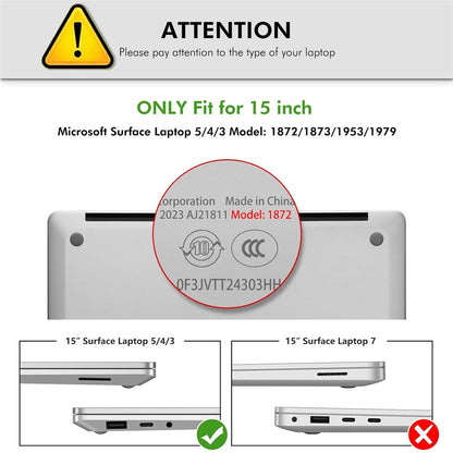 ENKAY HAT PRINCE For Microsoft Surface Laptop 5  /  4  /  3 (1872 / 1873 / 1953 / 1979) Crystal Laptop Case Hard PC Anti Scratch Shockproof Cover