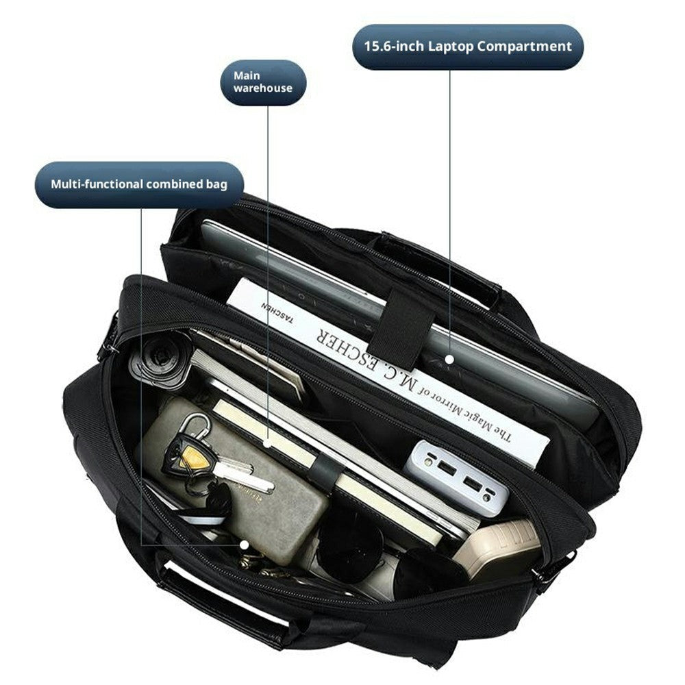 COOLBELL CB-2131 Laptop Bag 15 Inch Business Briefcase Messenger Bag Trolley Sleeve for Men Commute / Travel