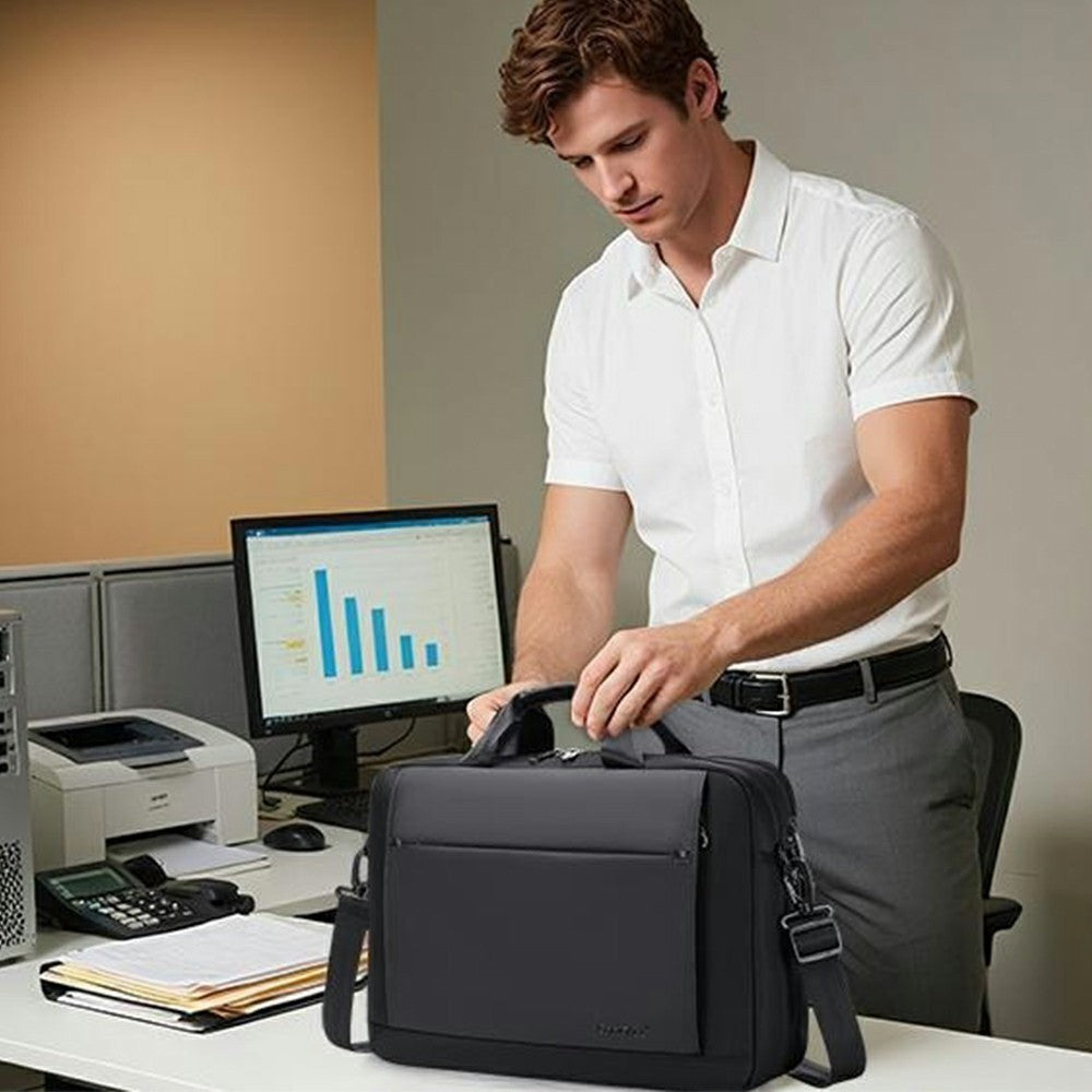 COOLBELL CB-2131 Laptop Bag 15 Inch Business Briefcase Messenger Bag Trolley Sleeve for Men Commute / Travel